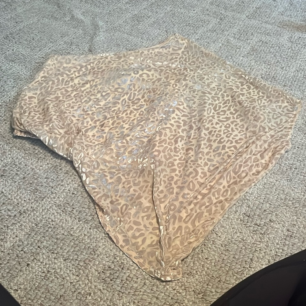 One shoulder cheetah top